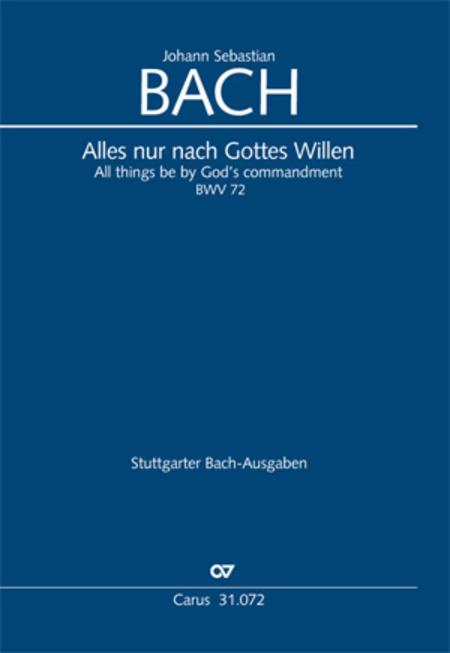 All Cantate Be By God's Commandment (Alles Nur Nach Gottes Willen) By Johann Sebastian Bach Free Sheet Music