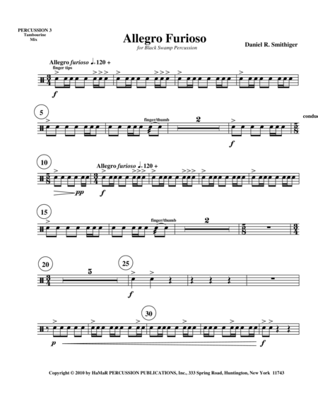 Allegro Furioso By W.T. Skye Garcia Free Sheet Music