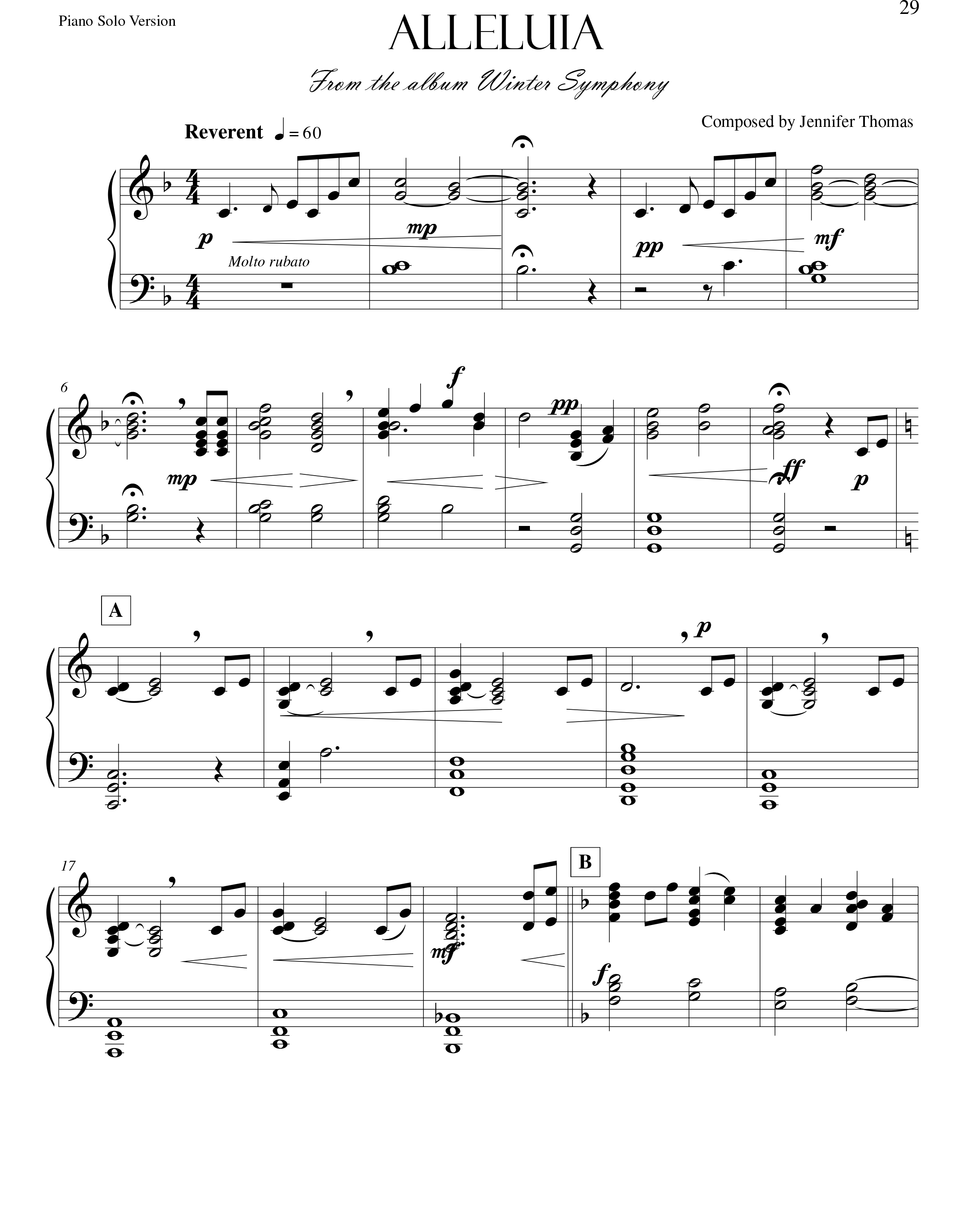 Alleluia By Eric Whitacre Free Sheet Music