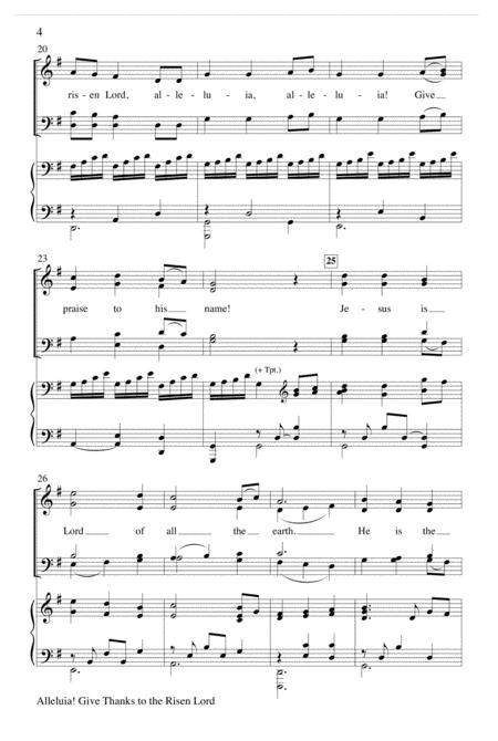 Alleluia! Give Thanks To The Risen Lord By Donald Fishel Free Sheet Music