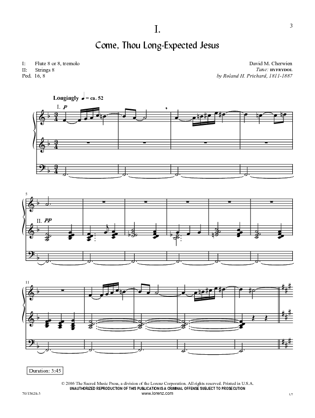 An Advent Suite By David Cherwien Free Sheet Music