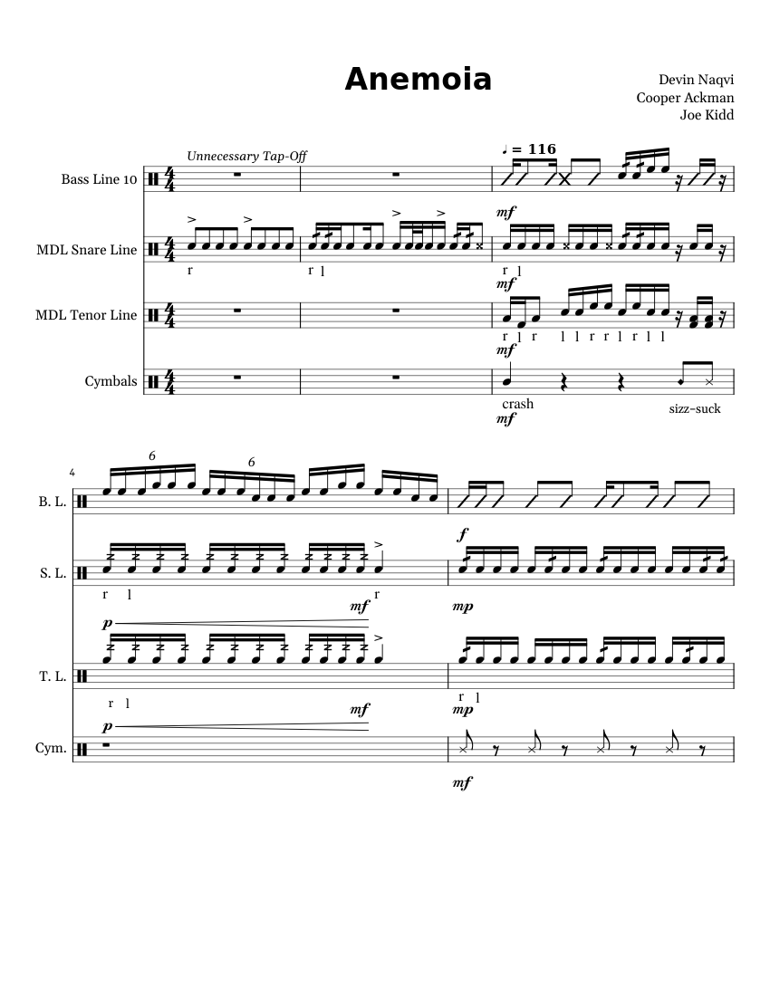 Anemoia By Ryan O'Leary Free Sheet Music