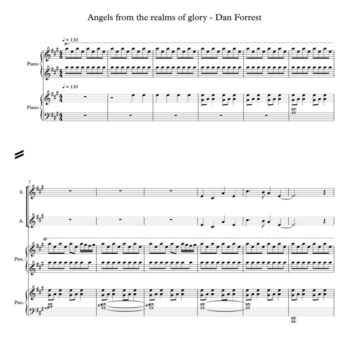 Angels From The Realms Of Glory By Dan Forrest Free Sheet Music