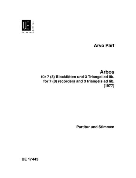 Arbos, 7 Recorders/3 Triangles By Arvo Part Free Sheet Music