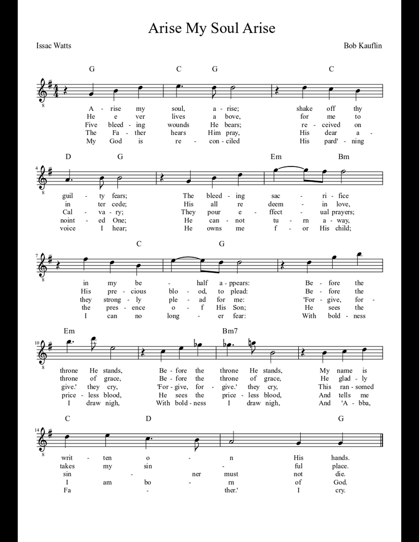 Arise, My Soul, Arise! (Downloadable) By Michael Burkhardt Free Sheet Music