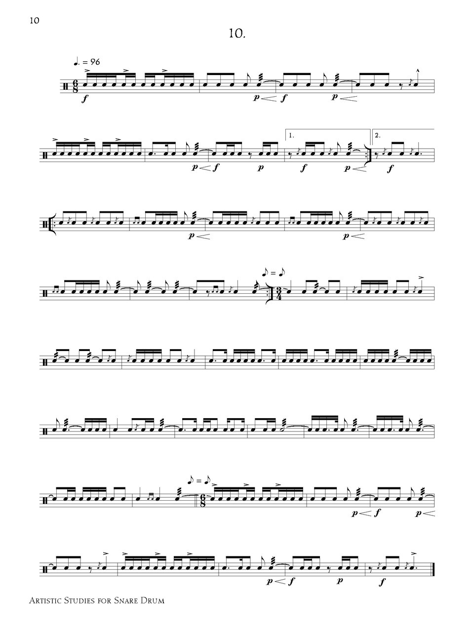 Artistic Studies For Snare Drum By Keith Larson Free Sheet Music