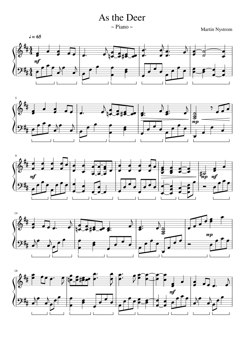 As The Deer - Music Collection By Jan Michael Joncas Free Sheet Music