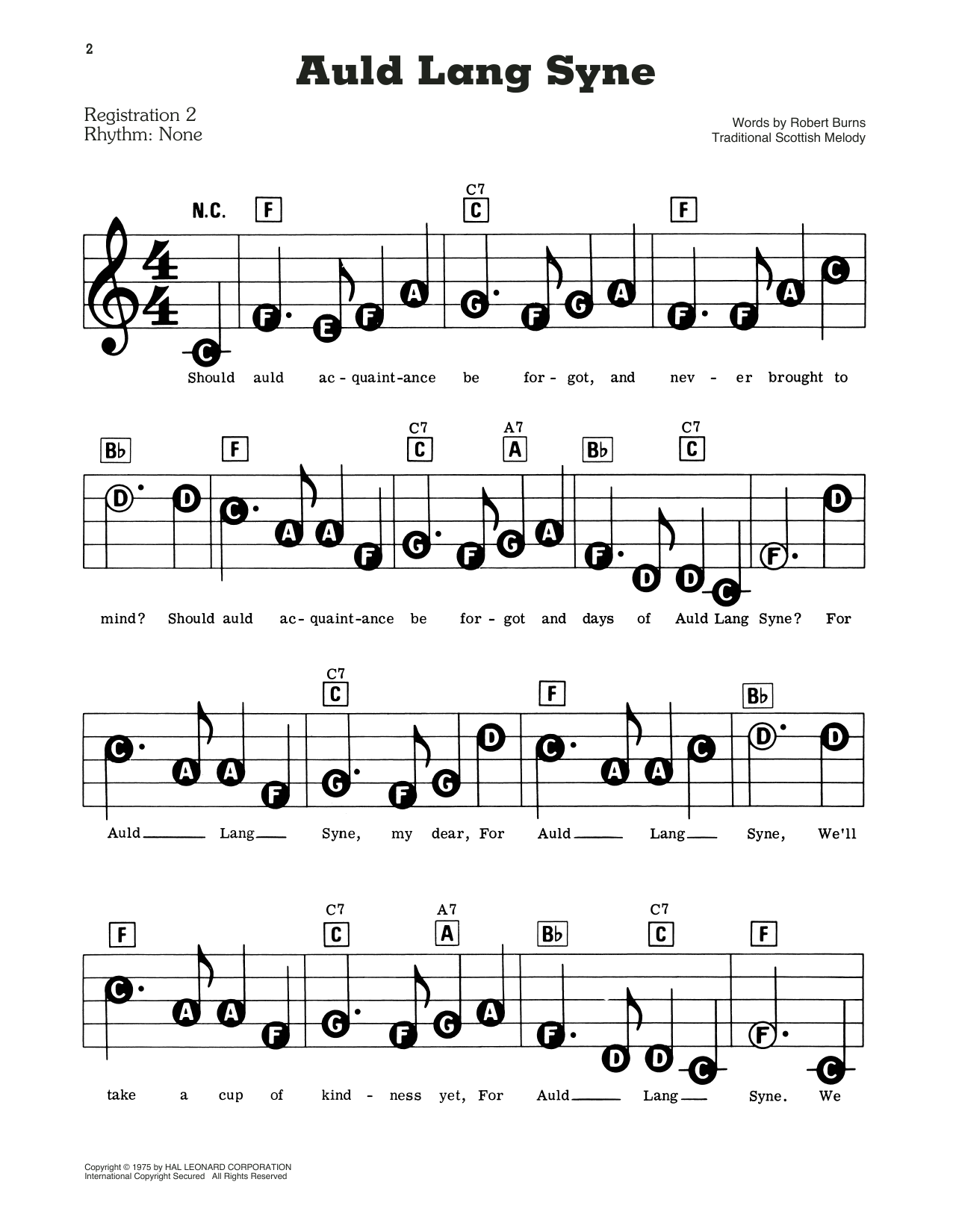 Auld Lang Syne By Bradley Sowash Free Sheet Music