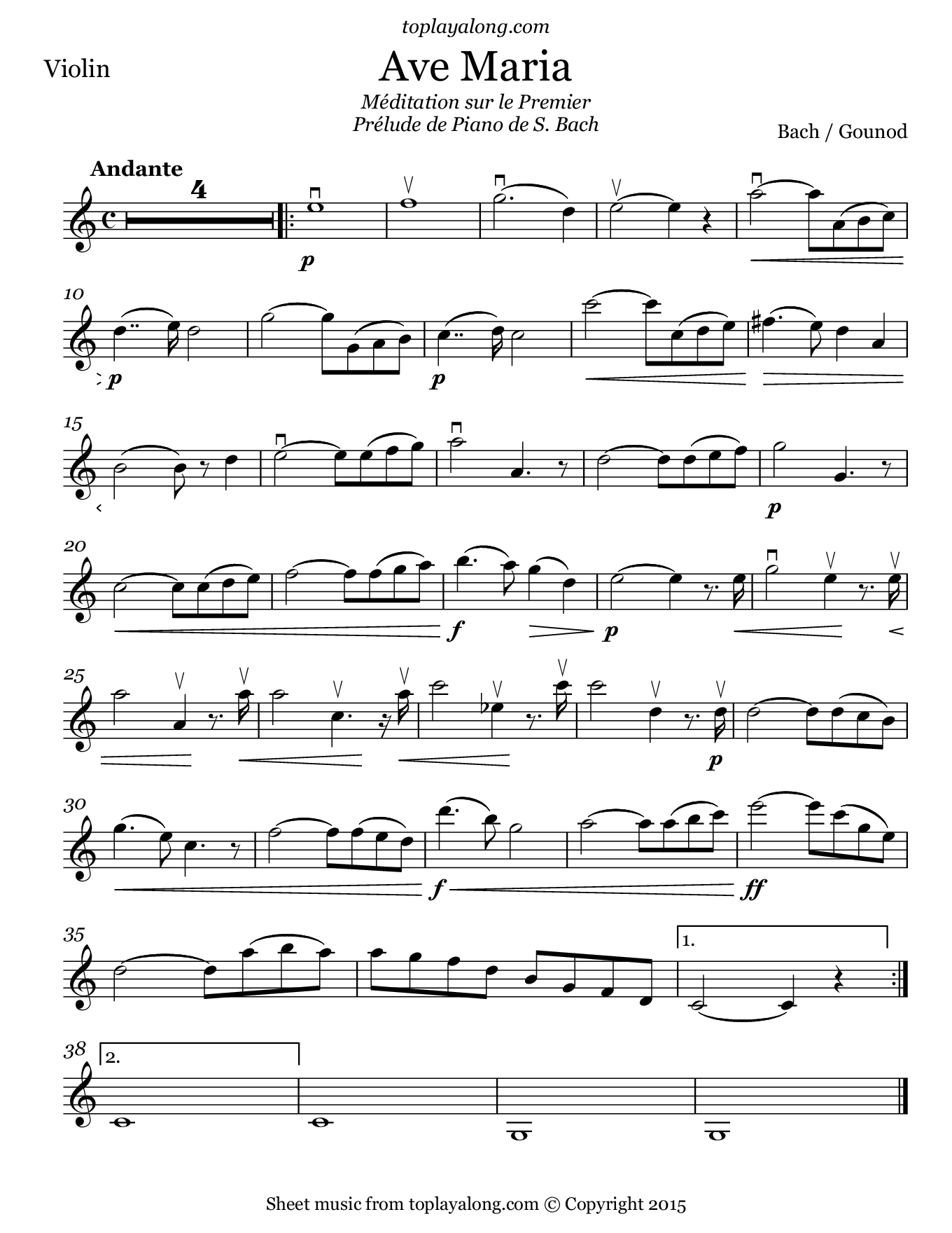 Ave Maria By Giulio Caccini Free Sheet Music