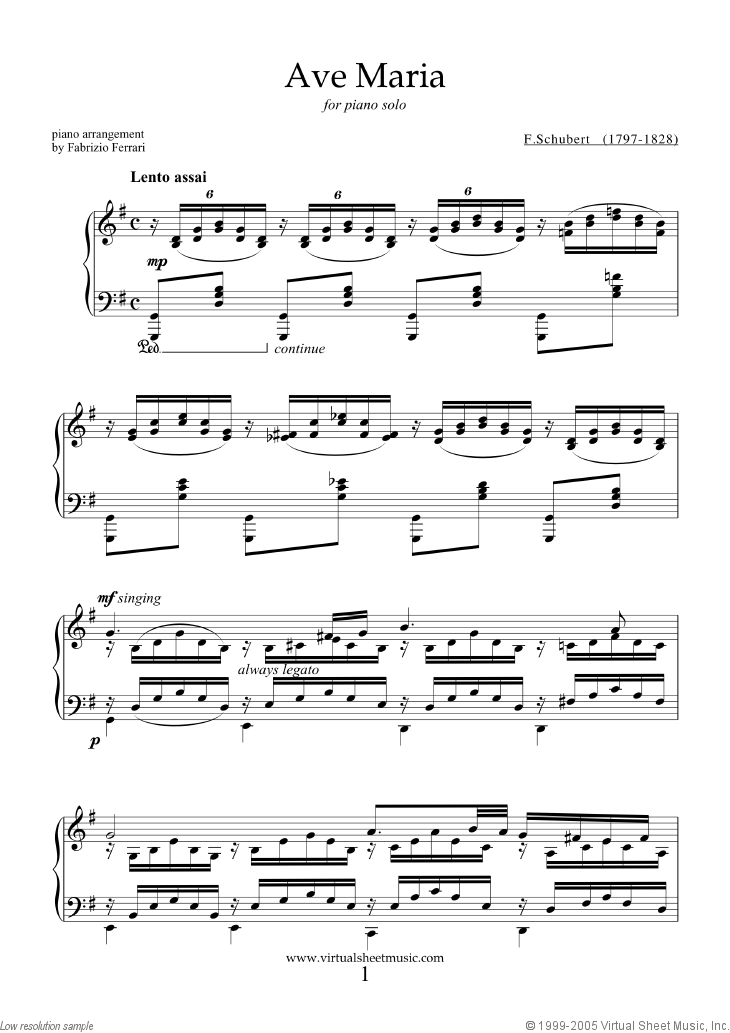 Ave Maria By Sofia Söderberg Free Sheet Music