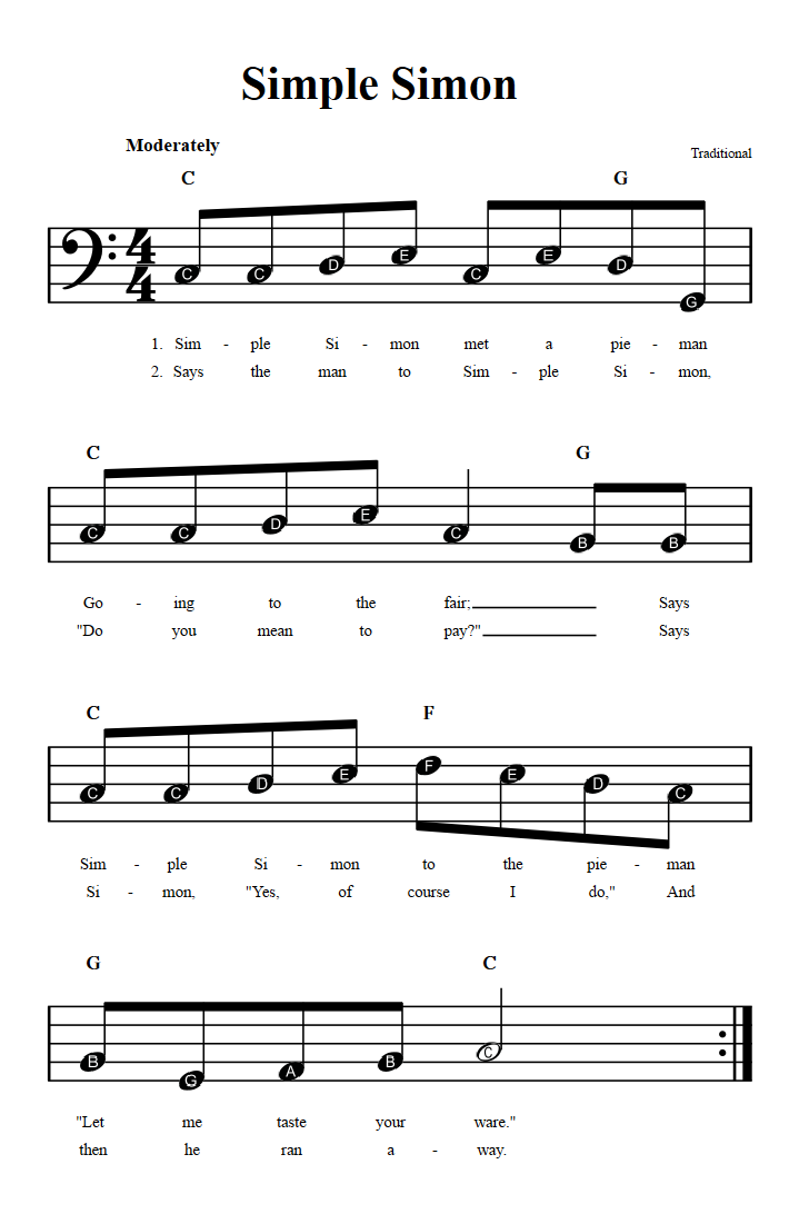 Basic Bass Clef By E. L. Lancaster Free Sheet Music