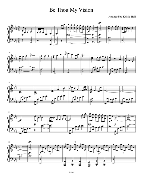 Be Thou My Vision By Travis J. Cross Free Sheet Music