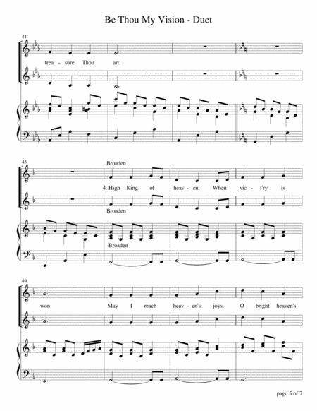 Be Thou My Vision (for SA Duet With Piano Accompaniment) By Sharon Wilson Free Sheet Music