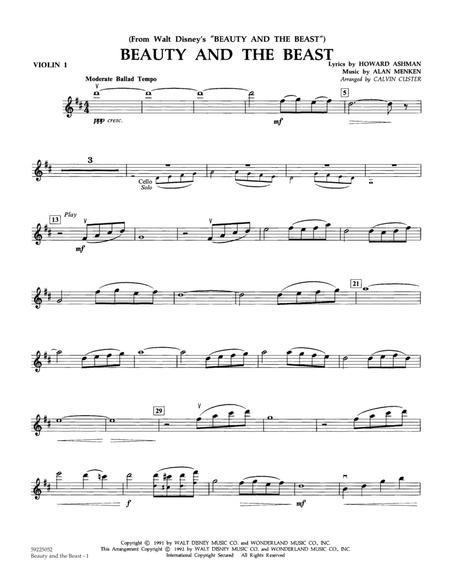 Beauty And The Beast (arr. Calvin Custer) - Violin 1 By Calvin Custer Free Sheet Music