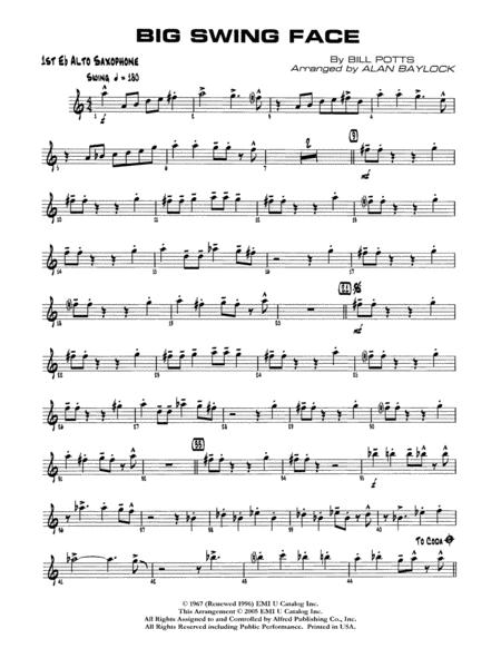 Big Swing Face: E-flat Alto Saxophone By William O. Potts Free Sheet Music