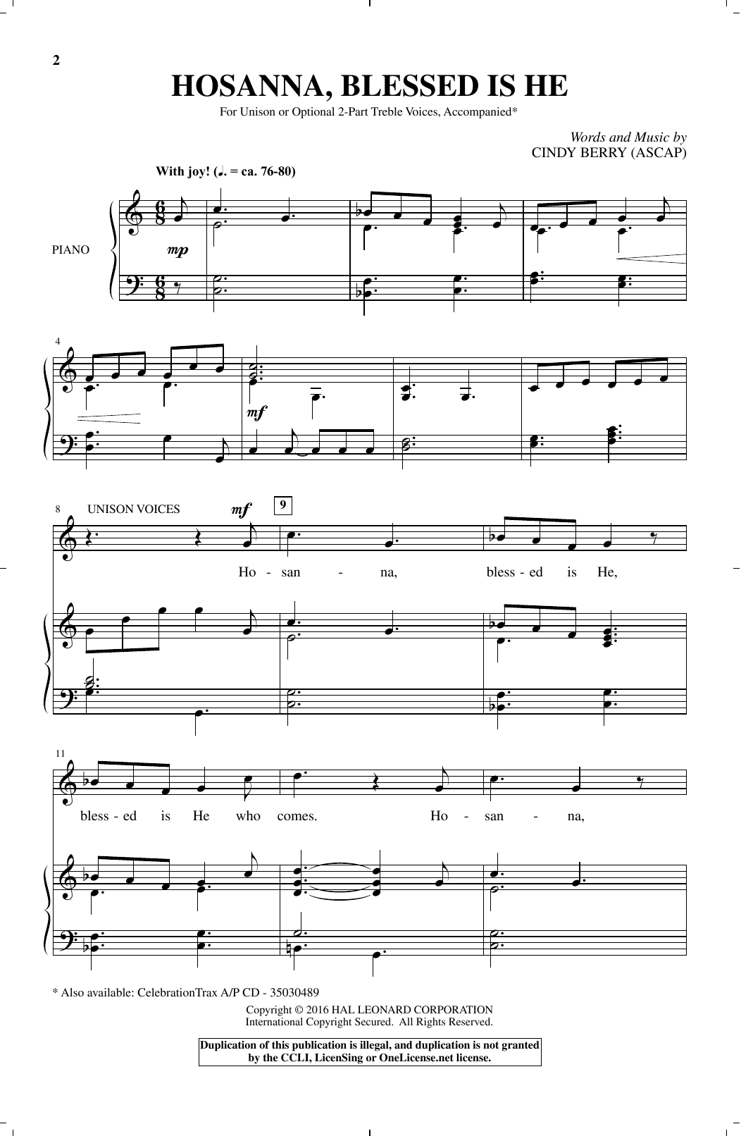 Blessed Is He By Jay Althouse Free Sheet Music