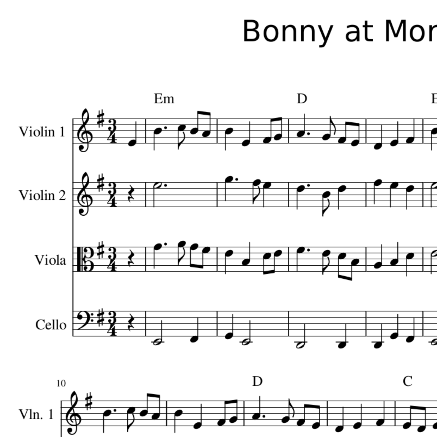 Bonny At Morn By Sir Michael Tippett Free Sheet Music