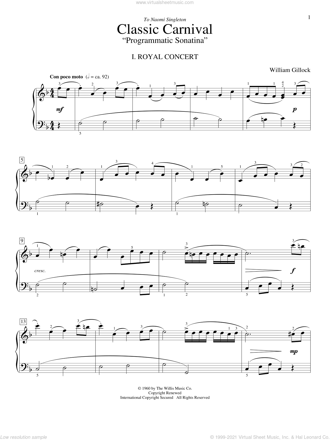 Carnival Music By George Rochberg Free Sheet Music