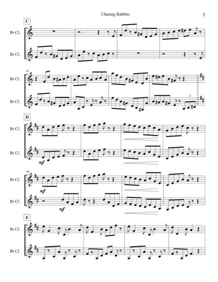 Chasing Rabbits (Duet For Clarinet And Bassoon) By Clark Cothern Free Sheet Music