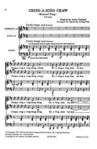 Ching-a-Ring Chaw By A. Copland Free Sheet Music