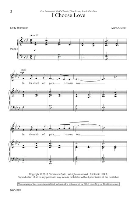 Choose Love (Choral Score) By Kyle Pederson Free Sheet Music