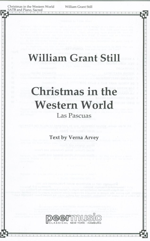 Christmas In The Western World By William Grant Still Free Sheet Music