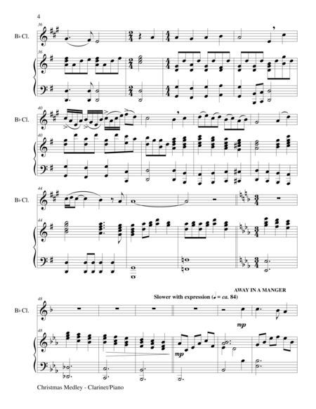 CHRISTMAS JOY MEDLEY (Bb Clarinet/Piano And Clar Part) By And James R. Murray Free Sheet Music