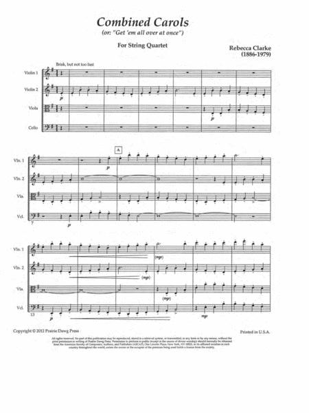 Combined Carols (or: Get 'em All Over At Once) By Rebecca Clarke Free Sheet Music