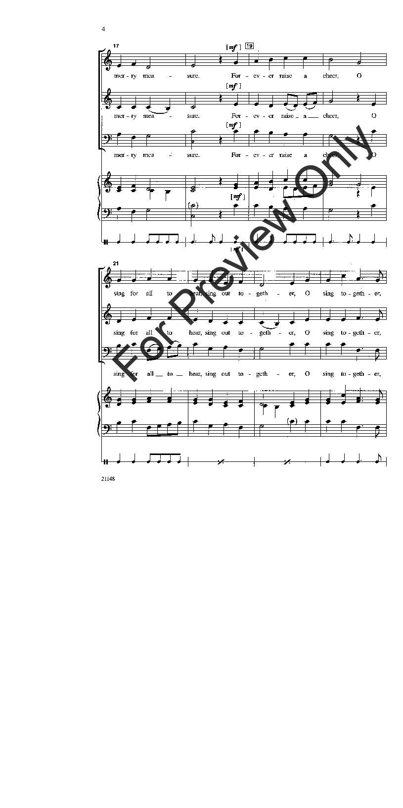 Come, Celebrate With Joyful Pleasure By Patrick M. Liebergen Free Sheet Music