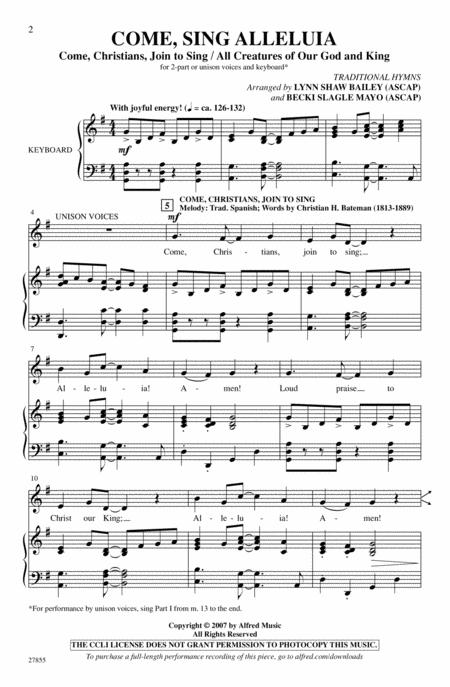 Come, Sing Alleluia By Becki Slagle Mayo Free Sheet Music