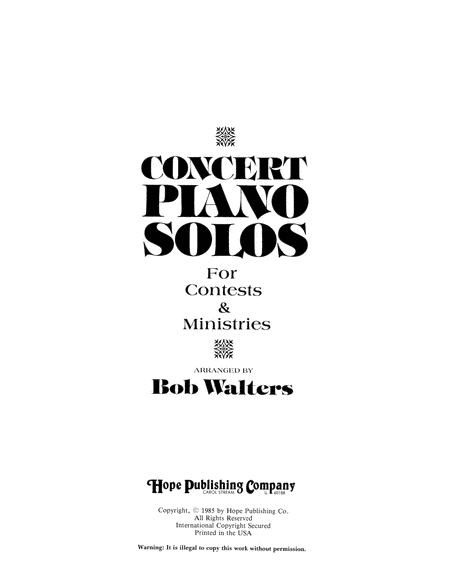 Concert Piano Solos-Digital Version By Bob Walters Free Sheet Music