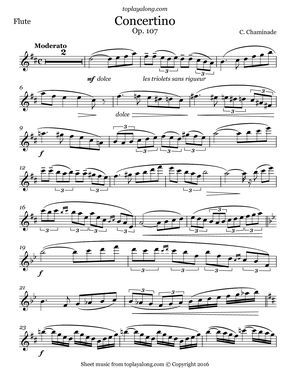 Concertino, Op.107 By Cecile Chaminade Free Sheet Music