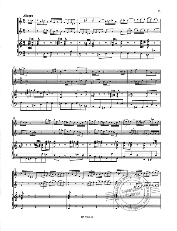 Concerto For Two Violins, Strings And Basso Continuo In D Minor, BWV 1043 By Johann Sebastian Bach Free Sheet Music