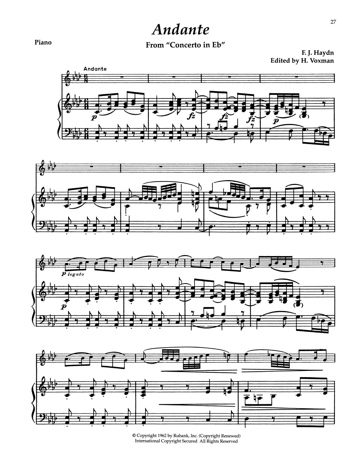 Concerto In E Flat By Vincenzo Bellini Free Sheet Music