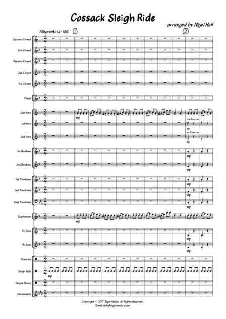 Cossack Sleigh Ride - Brass Band By Traditional Free Sheet Music