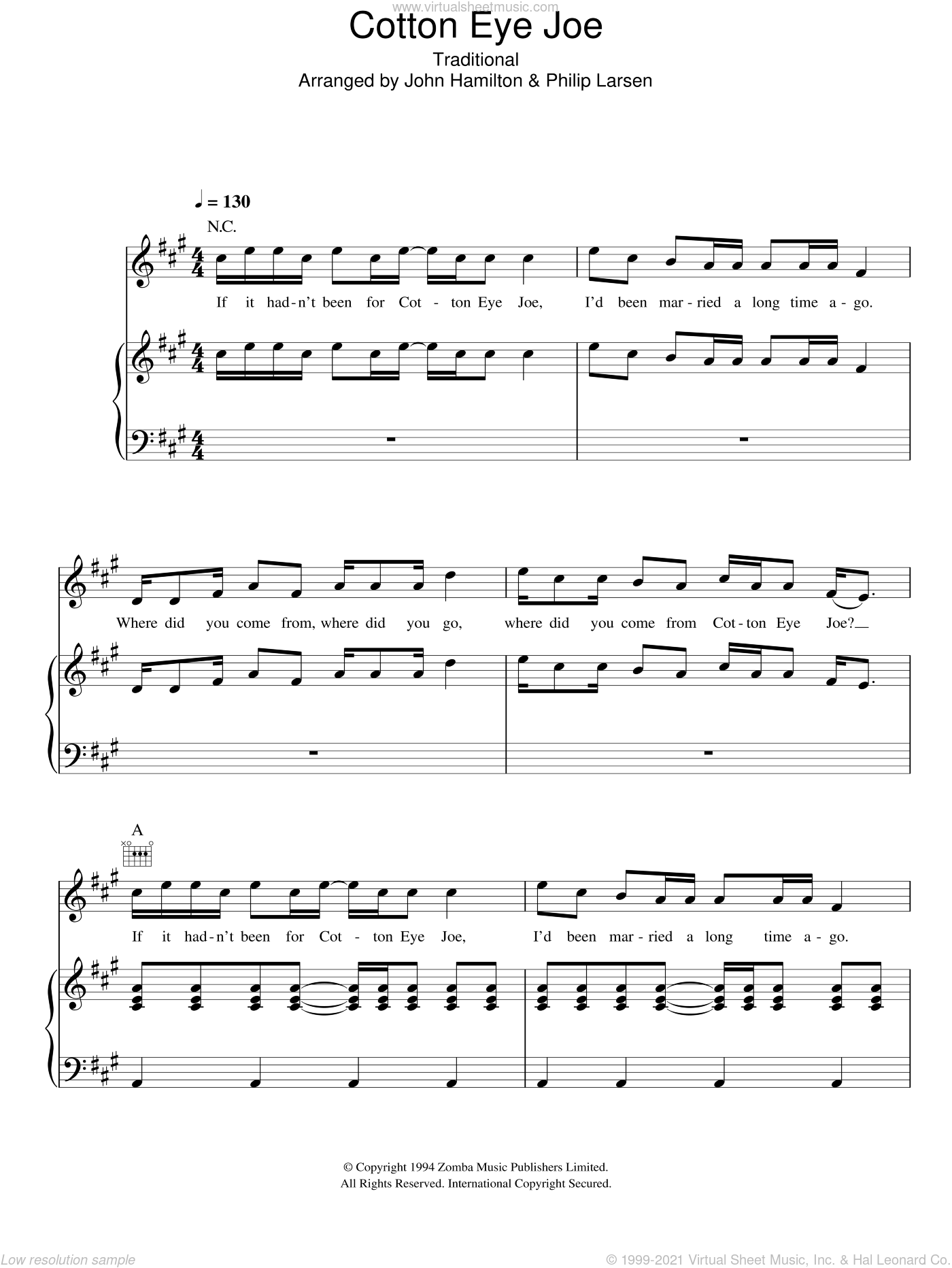 Cotton Eye Joe By Rednex Free Sheet Music