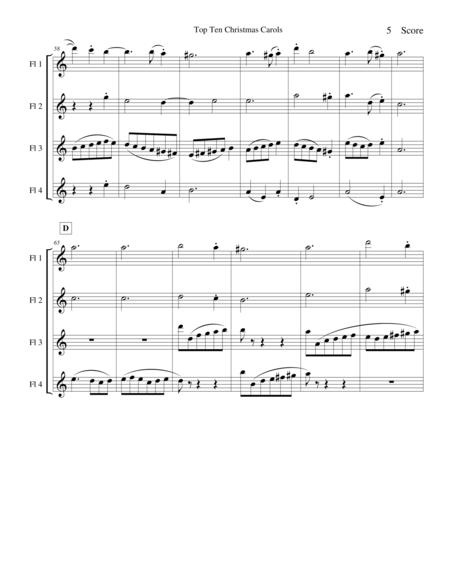 Coventry Carol For Flute Quartet By Traditional Free Sheet Music