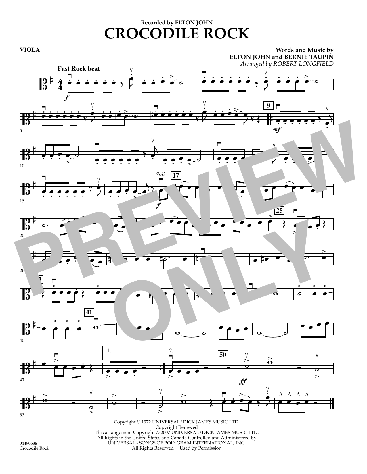 Croc Rock: Viola By Andy Firth Free Sheet Music