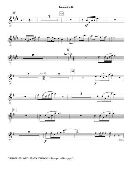 Crown Him With Many Crowns - Trumpet In Bb (alt. C Tpt.) By John Leavitt Free Sheet Music