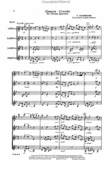 Dance Creole By Cecile Chaminade Free Sheet Music