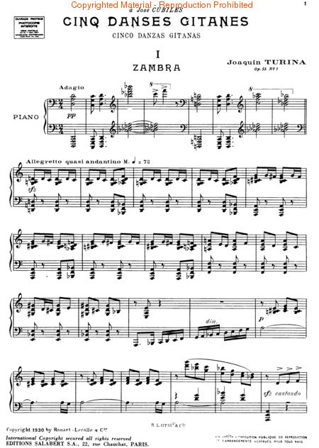 Danses Gitanes Op. 55 And 84 By Joaquin Turina Free Sheet Music