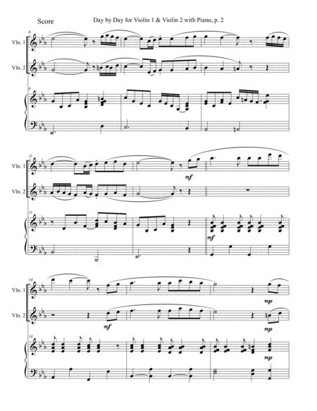 Day By Day - Violin & Piano By Oscar Ahnfelt Free Sheet Music