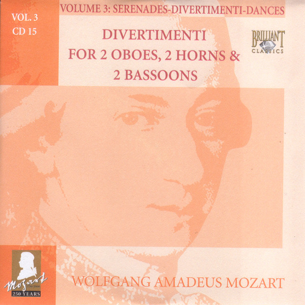 Divertimenti For 2 Oboes, 2 Horns And 2 Bassoons By Wolfgang Amadeus Mozart Free Sheet Music