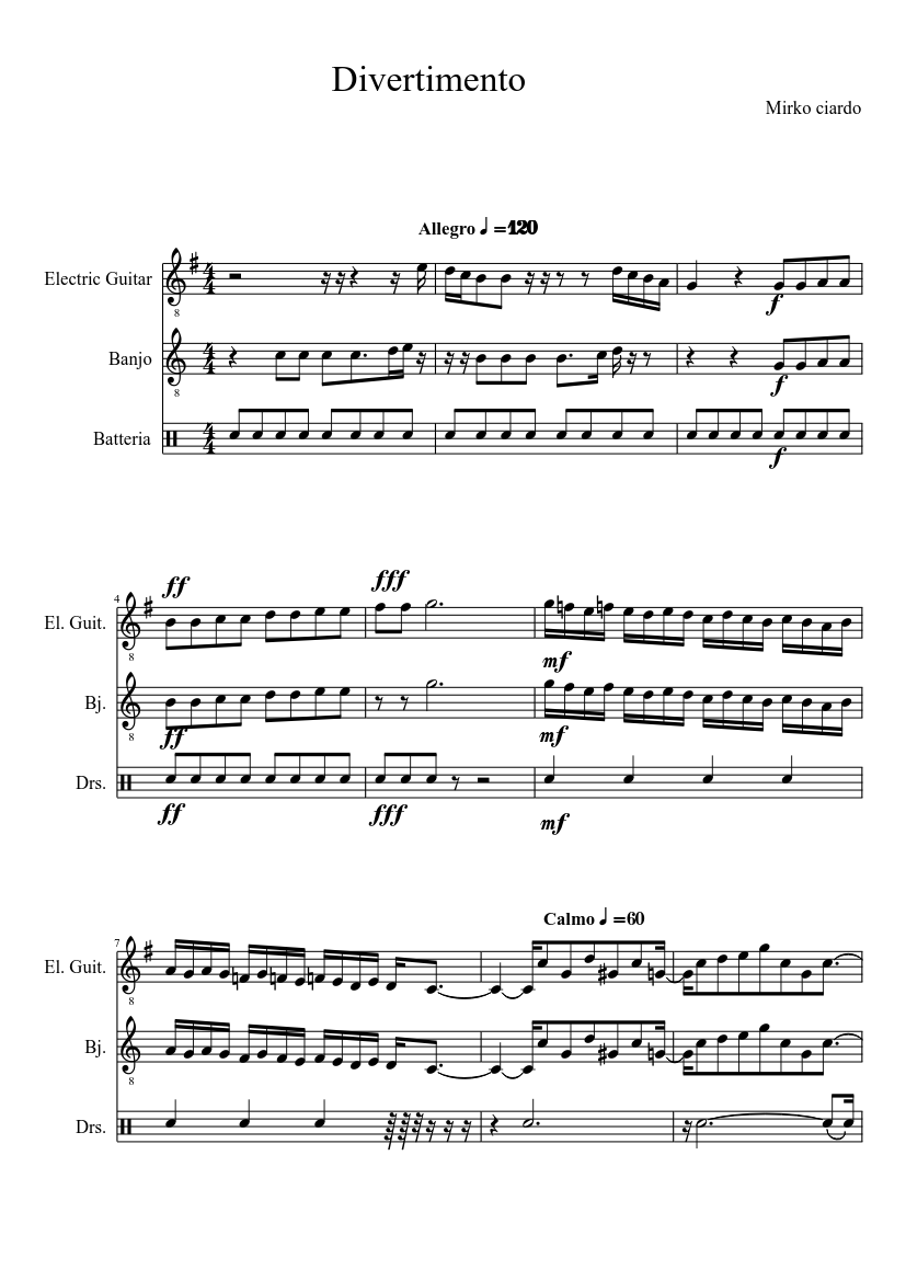 Divertimento By Ernst Toch Free Sheet Music