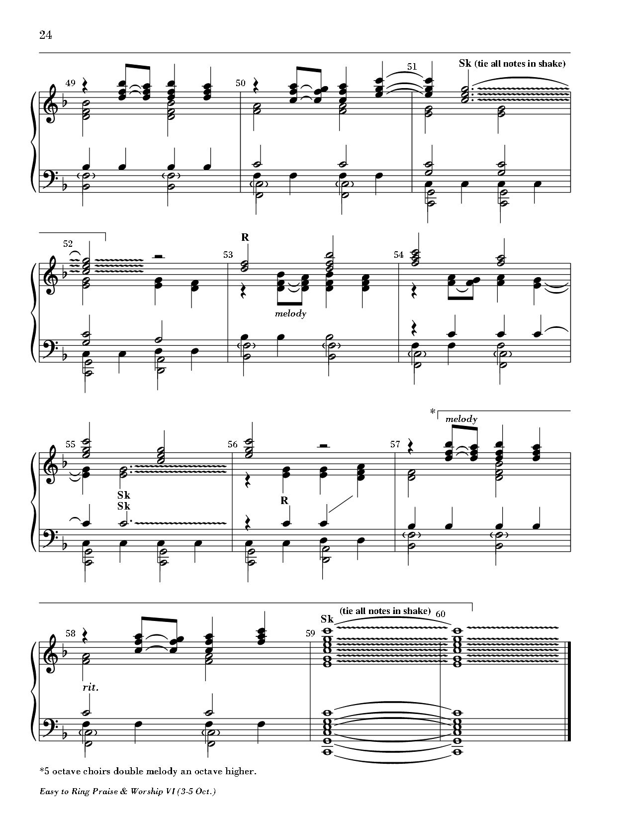 Easy To Ring Praise And Worship By Peggy Bettcher Free Sheet Music