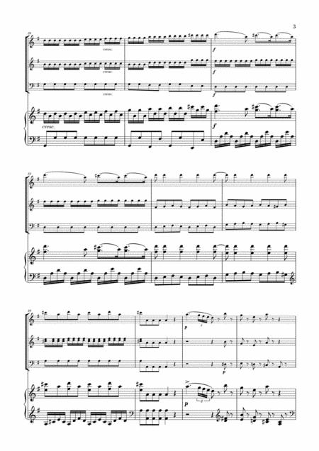 Eine Kleine Nachtmusik For Flute, Violin, Cello And Piano By Wolfgang Amadeus Mozart Free Sheet Music