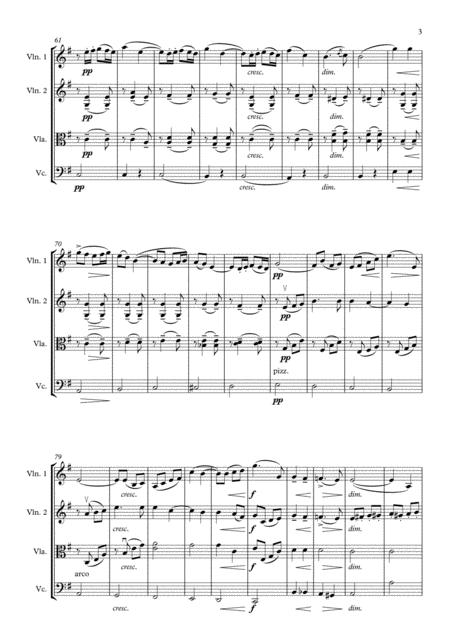 Elgar: Chanson De Matin - String Quartet By Tim Cais Free Sheet Music