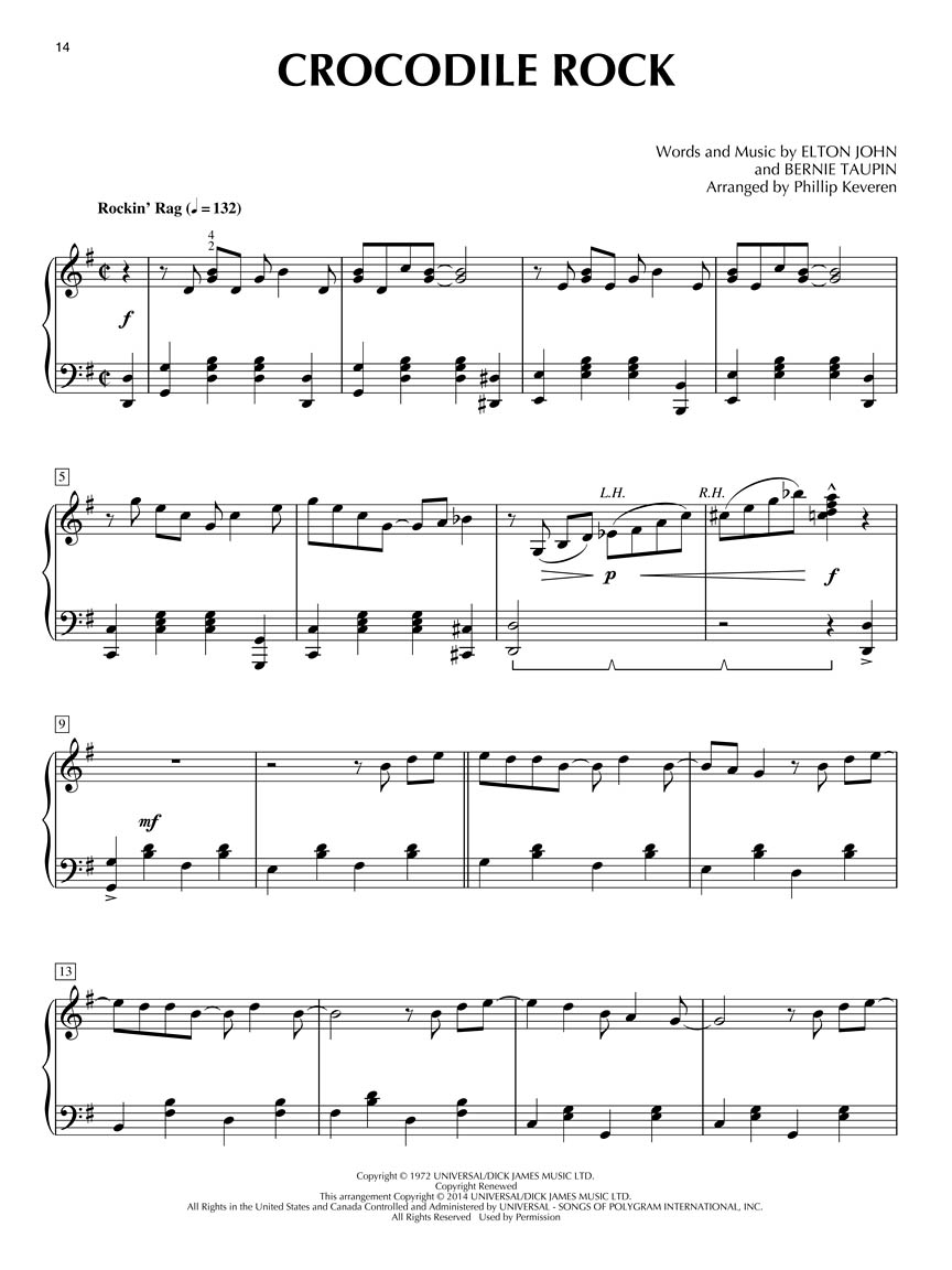 Elton John For Classical Piano By Elton John Free Sheet Music