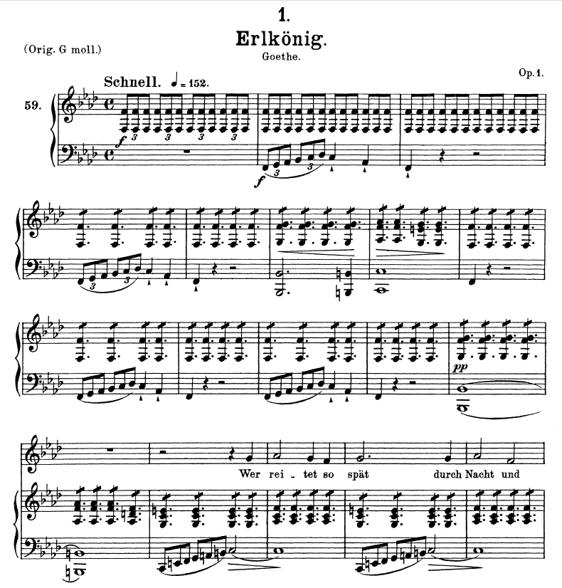 Erlking For Horn Quartet (Erlkönig, D. 328) By Franz Schubert Free Sheet Music