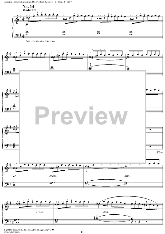 Etudes Enfantines By Henry Lemoine Free Sheet Music